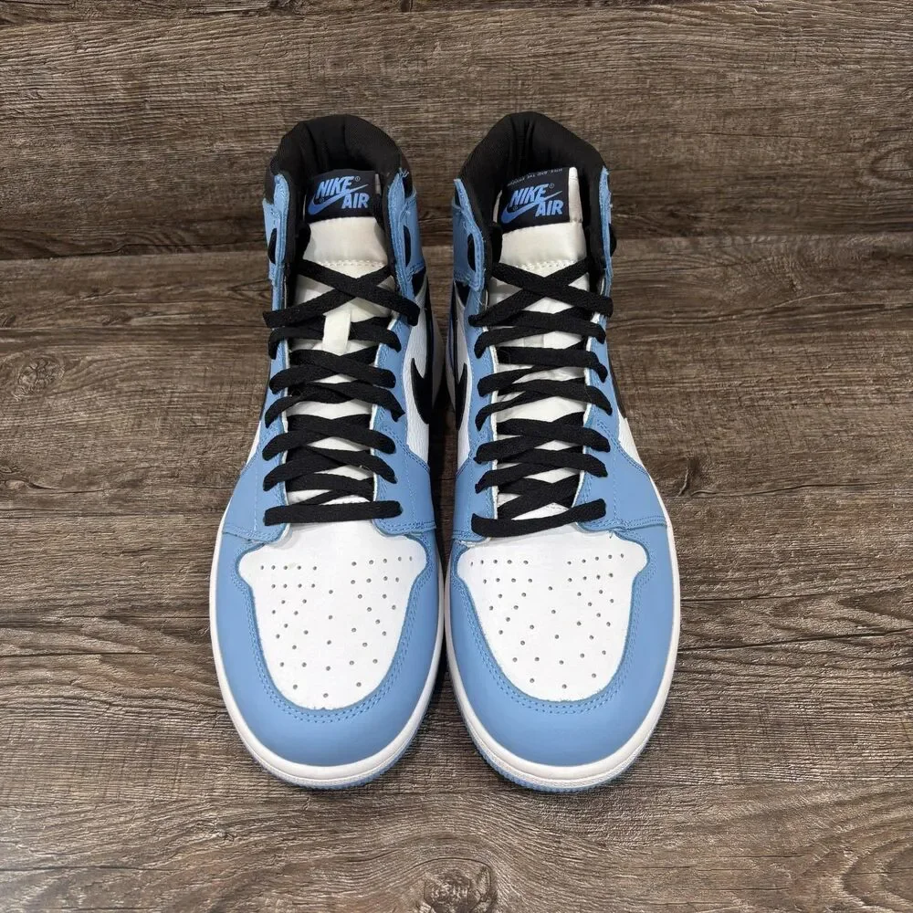 Nike Air Jordan 1 Retro High OG University Blue Shoes Men's 11 Blue 555088-134